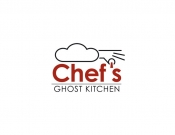 Projekt graficzny, nazwa firmy, tworzenie logo firm CHEF`S GHOST KITCHEN - ziemko