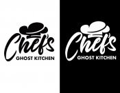 Projekt graficzny, nazwa firmy, tworzenie logo firm CHEF`S GHOST KITCHEN - ZimmerStudio