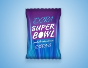 Projekt graficzny, nazwa firmy, tworzenie logo firm Super Bowl - etykieta - designmatr