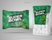 Projekt graficzny, nazwa firmy, tworzenie logo firm Super Bowl - etykieta - absdesign