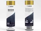 Projekt graficzny, nazwa firmy, tworzenie logo firm Etykieta na dezodorant do obuwia - Michalik Design