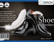 Projekt graficzny, nazwa firmy, tworzenie logo firm Etykieta na dezodorant do obuwia - HappyDesigner