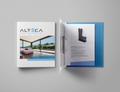 Projekt graficzny, nazwa firmy, tworzenie logo firm logo dla lini okien alu. ALTECA - JEDNOSTKA  KREATYWNA