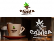 Projekt graficzny, nazwa firmy, tworzenie logo firm Logo dla kawy konopnej - Piotr_dtp