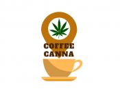 Projekt graficzny, nazwa firmy, tworzenie logo firm Logo dla kawy konopnej - K-Grafika