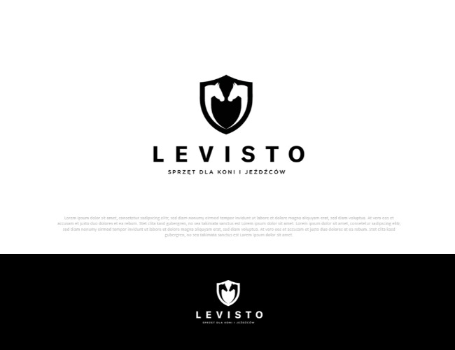 Projektowanie logo dla firm,  Logo firmy ze sprzętem jeździeckim, logo firm - levisto