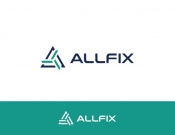 Projekt graficzny, nazwa firmy, tworzenie logo firm Allfix - firma instalacyjna - stone
