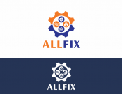 Projekt graficzny, nazwa firmy, tworzenie logo firm Allfix - firma instalacyjna - tunada