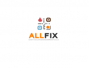 Projekt graficzny, nazwa firmy, tworzenie logo firm Allfix - firma instalacyjna - czarna303