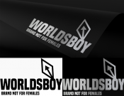 Projekt graficzny, nazwa firmy, tworzenie logo firm Worldsboy - "brand not for females" - agnieszkaamis