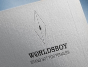 Projekt graficzny, nazwa firmy, tworzenie logo firm Worldsboy - "brand not for females" - makistudio