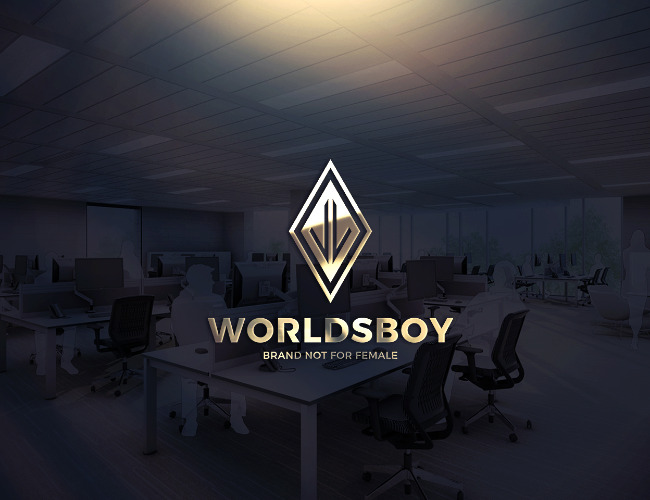 Projektowanie logo dla firm,  Worldsboy - "brand not for females", logo firm - raferek