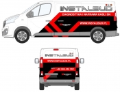 Projekt graficzny, nazwa firmy, tworzenie logo firm Oklejanie Renault Trafic - monteo