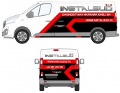 Projekt graficzny, nazwa firmy, tworzenie logo firm Oklejanie Renault Trafic - monteo
