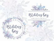 Projekt graficzny, nazwa firmy, tworzenie logo firm logo kwiaciarni "Błękitny bez" - Zalogowana_Design