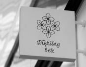 Projekt graficzny, nazwa firmy, tworzenie logo firm logo kwiaciarni "Błękitny bez" - kamba