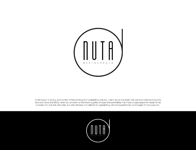 Projektowanie logo dla firm,  Logo dla restauracji "Nuta", logo firm - Michał Influence