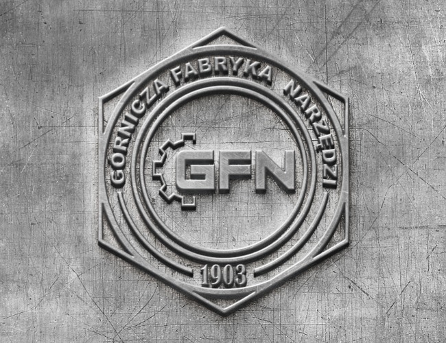 Projektowanie logo dla firm,  Logo Górniczej Fabryki Narzędzi , logo firm - GFN1903