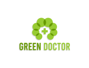 Projekt graficzny, nazwa firmy, tworzenie logo firm gabinet lekarski Green Doctor - ApePolacco