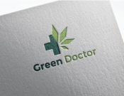 Projekt graficzny, nazwa firmy, tworzenie logo firm gabinet lekarski Green Doctor - stone