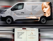 Projekt graficzny, nazwa firmy, tworzenie logo firm Projekt oklejenia samochodu BUS - monteo