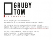Projekt graficzny, nazwa firmy, tworzenie logo firm Logotyp dla księgarni GrubyTom - TomaszJ