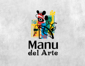 Projekt graficzny, nazwa firmy, tworzenie logo firm Logotyp dla projektu „Manu del Arte" - elene