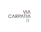Projekt graficzny, nazwa firmy, tworzenie logo firm logo biennale sztuki VIA CARPATIA  - stone