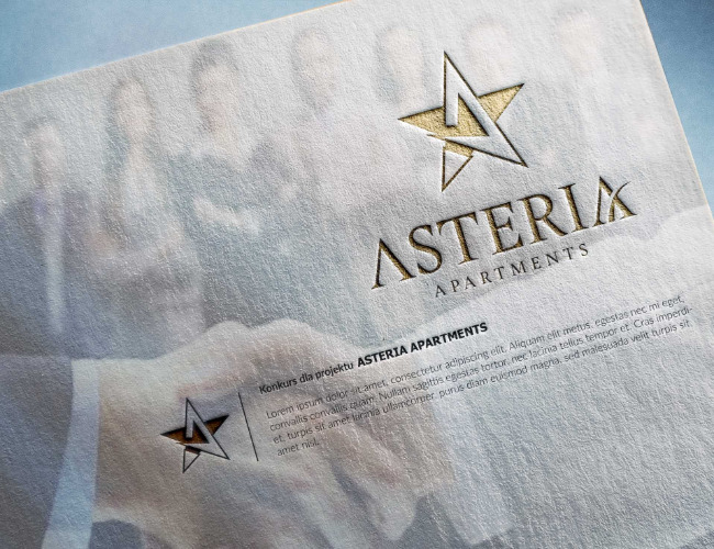 Projektowanie logo dla firm,  Asteria Apartments, logo firm - AsteriaApartments