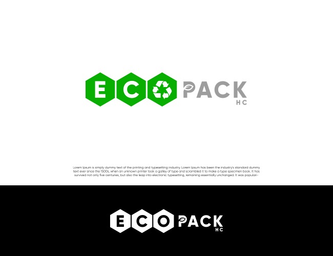 Projektowanie logo dla firm,  Logo firmy produkcyjnej ECOPACK HC, logo firm - ekopack