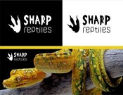 Projekt graficzny, nazwa firmy, tworzenie logo firm Logo z gadami strona Sharp Reptiles - lenarte