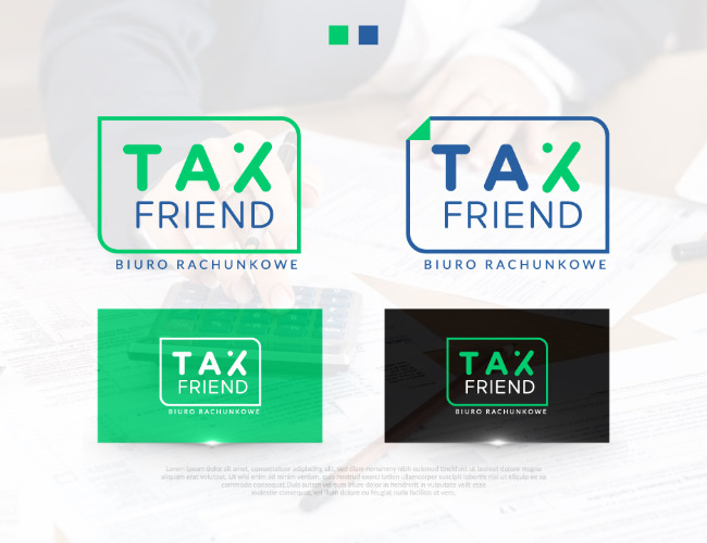 Projektowanie logo dla firm,  Biuro rachunkowe nowej generacji, logo firm - taxfriend