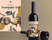 Projekt graficzny, nazwa firmy, tworzenie logo firm Etykieta na butelkę wina - julczi