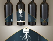Projekt graficzny, nazwa firmy, tworzenie logo firm Etykieta na butelkę wina - Aszix