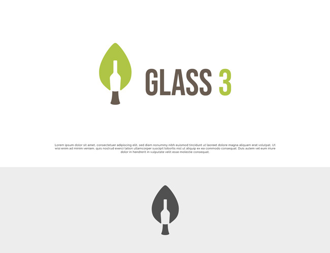 Projektowanie logo dla firm,  Logo dla firmy o nazwie glass3, logo firm - banan03