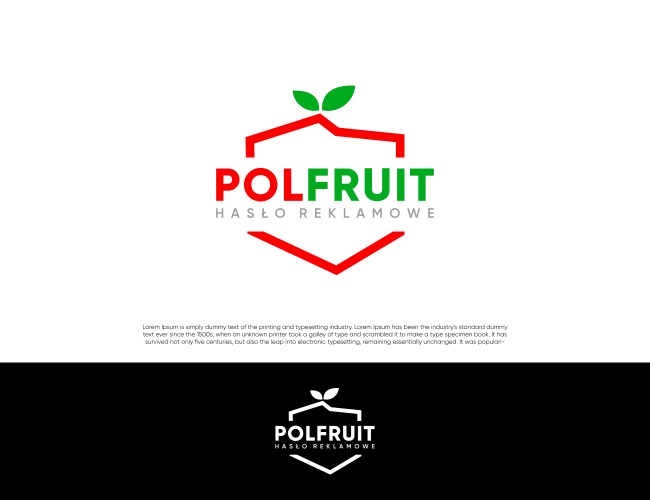 Projektowanie logo dla firm,  Logo firmy: PolFruit - OWOCE , logo firm - W7AGRO