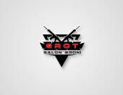 Projekt graficzny, nazwa firmy, tworzenie logo firm Logo Salon Broni Grot - Voron 2021