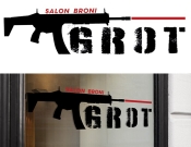 Projekt graficzny, nazwa firmy, tworzenie logo firm Logo Salon Broni Grot - angelika.create