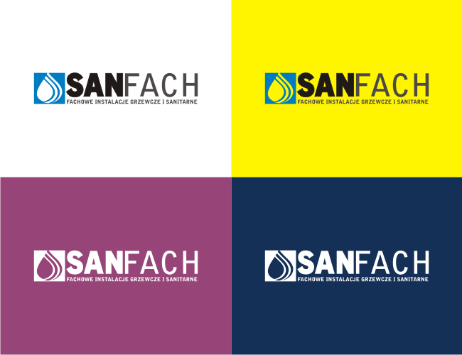Projektowanie logo dla firm,  logo dla firmy hydraulicznej, logo firm - SanFach