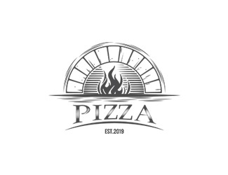 Projekt graficzny logo dla firmy online pizza logo