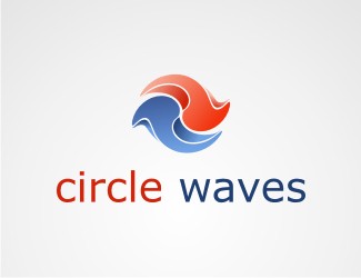 Projekt graficzny logo dla firmy online circle waves