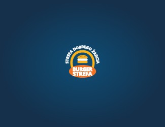 Projekt graficzny logo dla firmy online Burger Strefa