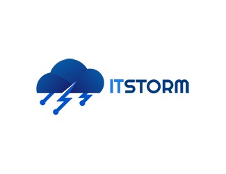 Projekt graficzny logo dla firmy online IT Storm