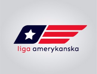 Projekt graficzny logo dla firmy online Liga amerykańska