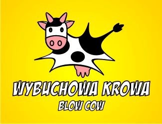Projekt logo dla firmy WYBUCHOWA KROWA | Projektowanie logo