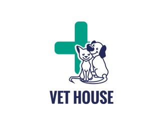 Projekt graficzny logo dla firmy online vet house