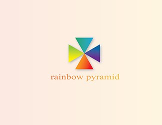 Projekt graficzny logo dla firmy online rainbow pyramid