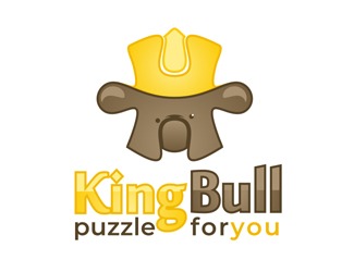 Projekt graficzny logo dla firmy online KingBull - puzzle