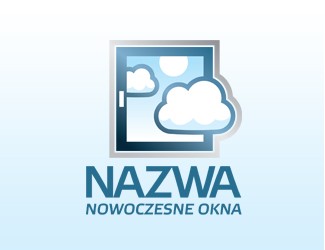 Projekt graficzny logo dla firmy online nowoczesne okna