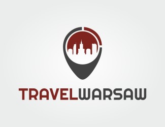 Projekt graficzny logo dla firmy online Travel Warsaw